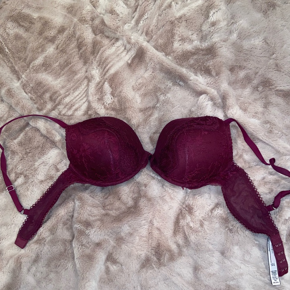 Maroon Victoria Secret push-up bra